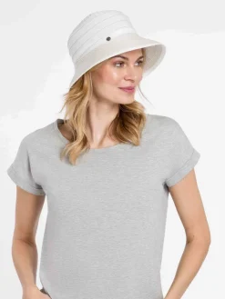 Loevenich Mützen & Hüte*Damen Kopfbedeckung beige gestreift