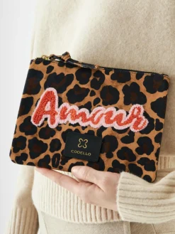 Codello Taschen & Rucksäcke*Damen Kosmetiktasche braun bedruckt