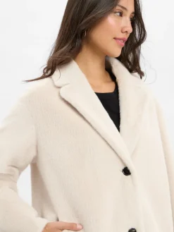 Rofa Jacken & Westen*Damen Kunstfelljacke ecru uni