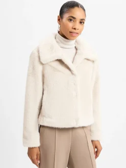 Marie Lund Jacken & Westen*Damen Kunstfelljacke - Paola beige uni