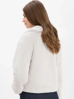 Marie Lund Jacken & Westen*Damen Kunstfelljacke - Paola hellgrau uni