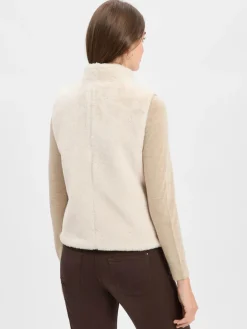 Marie Lund Jacken & Westen*Damen Kunstfellweste sand uni