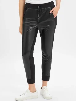Marc Cain Sports Hosen*Damen Kunstlederhose - Rhodos schwarz uni