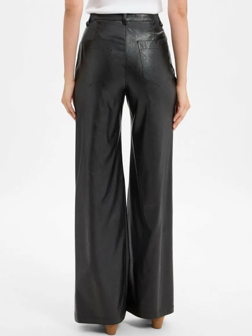 Marc Cain Collections Hosen*Damen Kunstlederhose - Warri schwarz uni