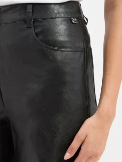 Marc Cain Collections Hosen*Damen Kunstlederhose - Warri schwarz uni