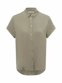 Samsøe Samsøe Blusen*Damen Kurzarmbluse - Majan schilf uni