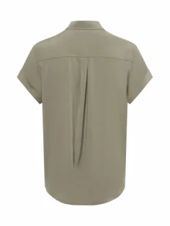 Samsøe Samsøe Blusen*Damen Kurzarmbluse - Majan schilf uni