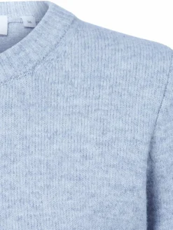 comma Pullover & Strickjacken*Damen Kurzarm-Pullover hellgrau meliert