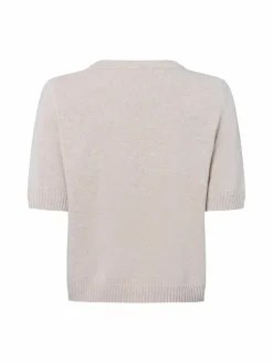 comma Pullover & Strickjacken*Damen Kurzarm-Pullover beige meliert