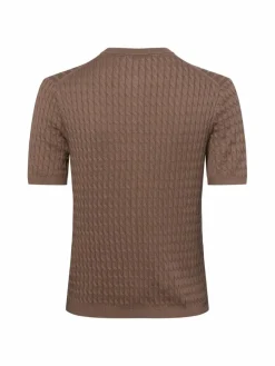 Tommy Hilfiger Pullover & Strickjacken*Damen Kurzarm-Strickjacke taupe uni