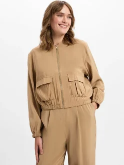 zero Blazer*Damen Kurzblazer melange uni