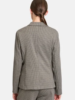 Betty & Co Blazer*Damen Kurzblazer schwarz kariert