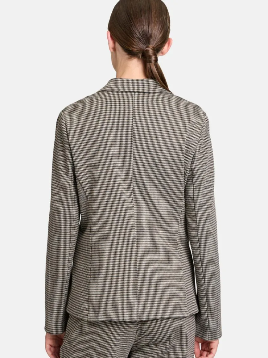 Betty & Co Blazer*Damen Kurzblazer schwarz kariert