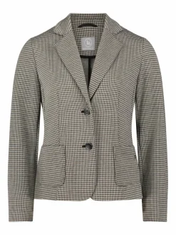 Betty & Co Blazer*Damen Kurzblazer schwarz kariert