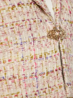 Faina Blazer*Damen Kurzblazer rosa gemustert