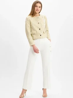 zero Blazer*Damen Kurzblazer gold strukturiert