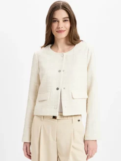 comma Blazer*Damen Kurzblazer beige uni