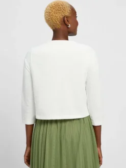 More & More Blazer*Damen Kurzblazer weiß strukturiert