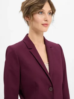 Marie Lund Blazer*Damen Kurzblazer aubergine uni