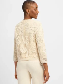 comma Blazer*Damen Kurzblazer sand strukturiert