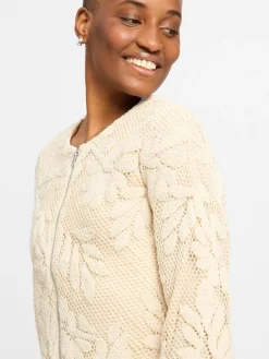 comma Blazer*Damen Kurzblazer sand strukturiert