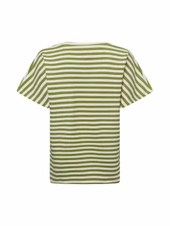 soyaconcept® Sweatshirts & Sweatjacken*Damen Kurzsarm-Sweatshirt - SC-Barni erbse ecru gestreift