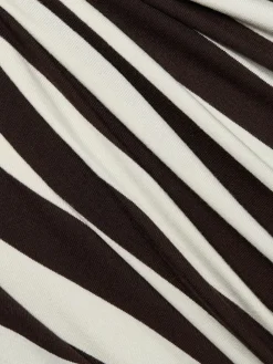 More & More Shirts & Tops*Damen Langarmshirt ecru schoko gestreift