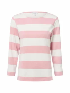 Marie Lund Shirts & Tops*Damen Langarmshirt ecru rosa gestreift