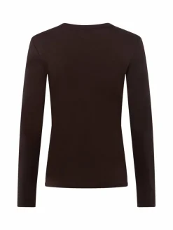 Marie Lund Shirts & Tops*Damen Langarmshirt schoko uni