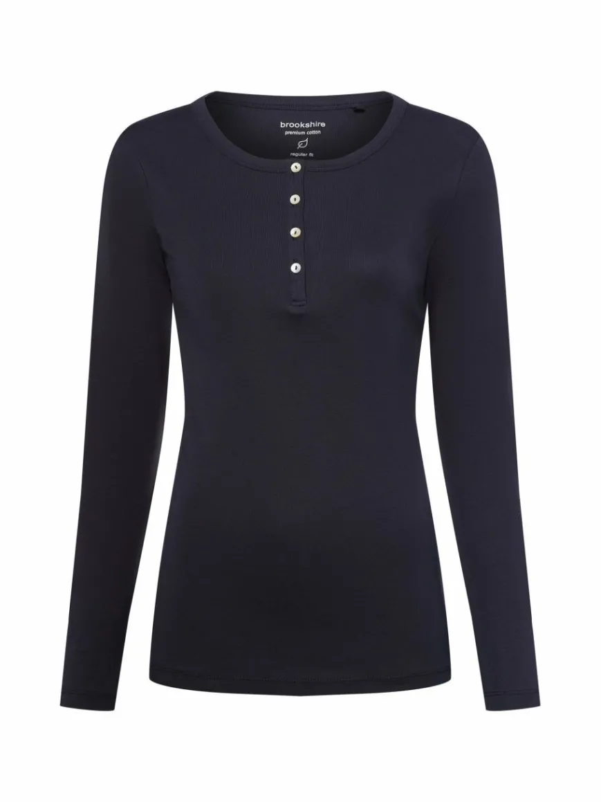 brookshire Shirts & Tops*Damen Langarmshirt marine uni