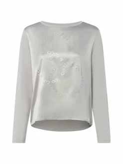 Monari Shirts & Tops|Blusen*Damen Langarmshirt kitt bedruckt