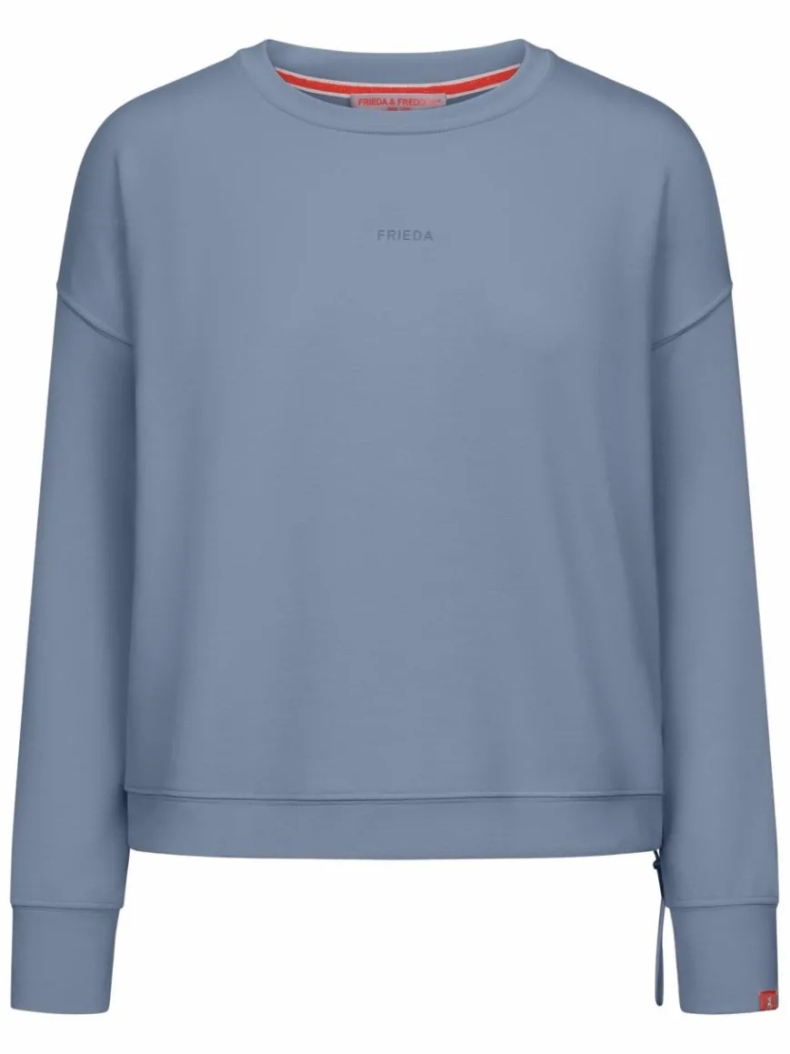 Frieda & Freddies Shirts & Tops*Damen Langarmshirt indigo uni