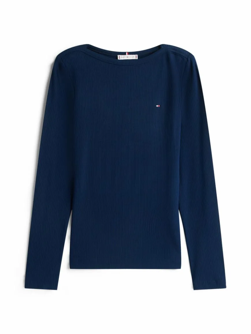 Tommy Hilfiger Shirts & Tops*Damen Langarmshirt marine uni