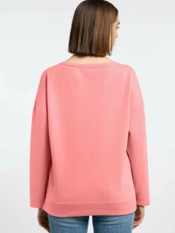 Frieda & Freddies Sweatshirts & Sweatjacken*Damen Langarmshirt koralle uni