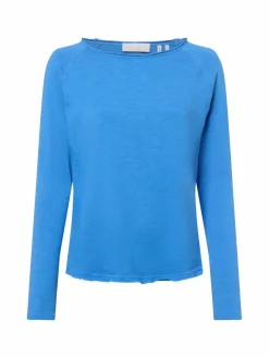 Rich & Royal Shirts & Tops*Damen Langarmshirt blau uni