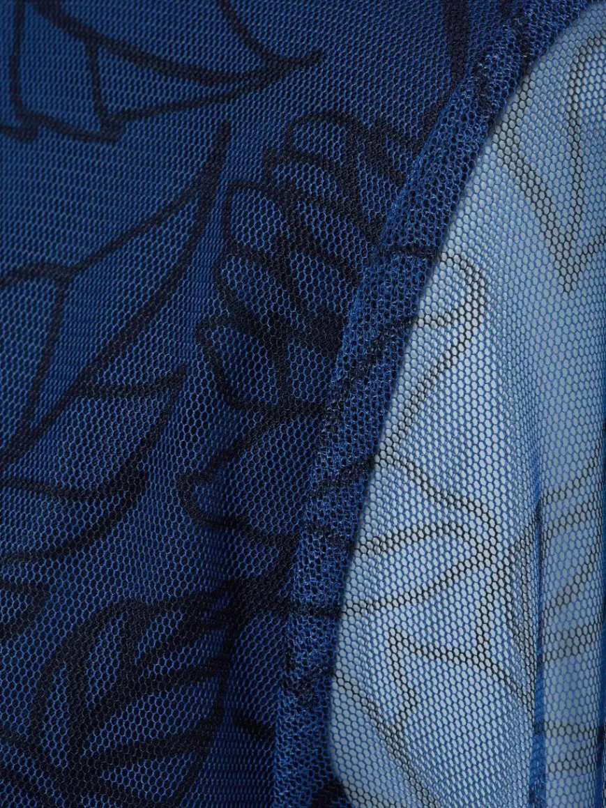 More & More Shirts & Tops*Damen Langarmshirt marine bedruckt