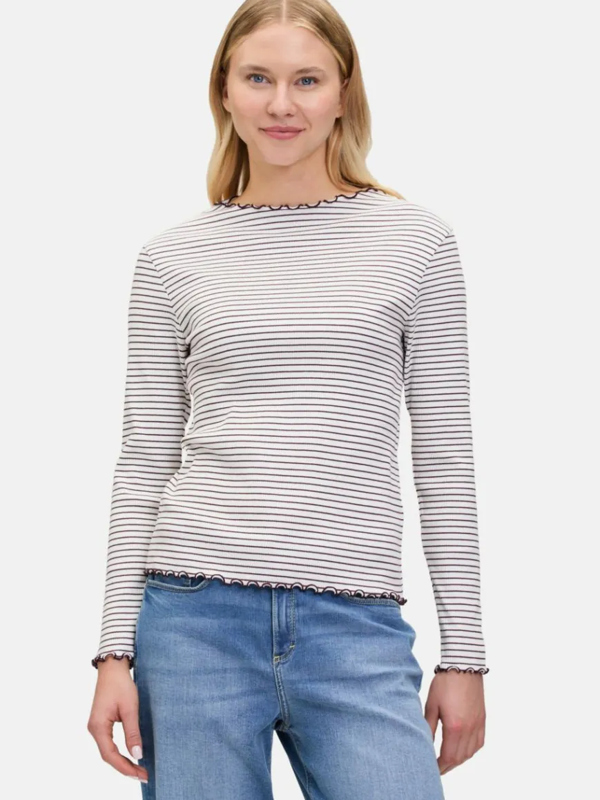 Cartoon Shirts & Tops*Damen Langarm-Shirt mehrfarbig gestreift