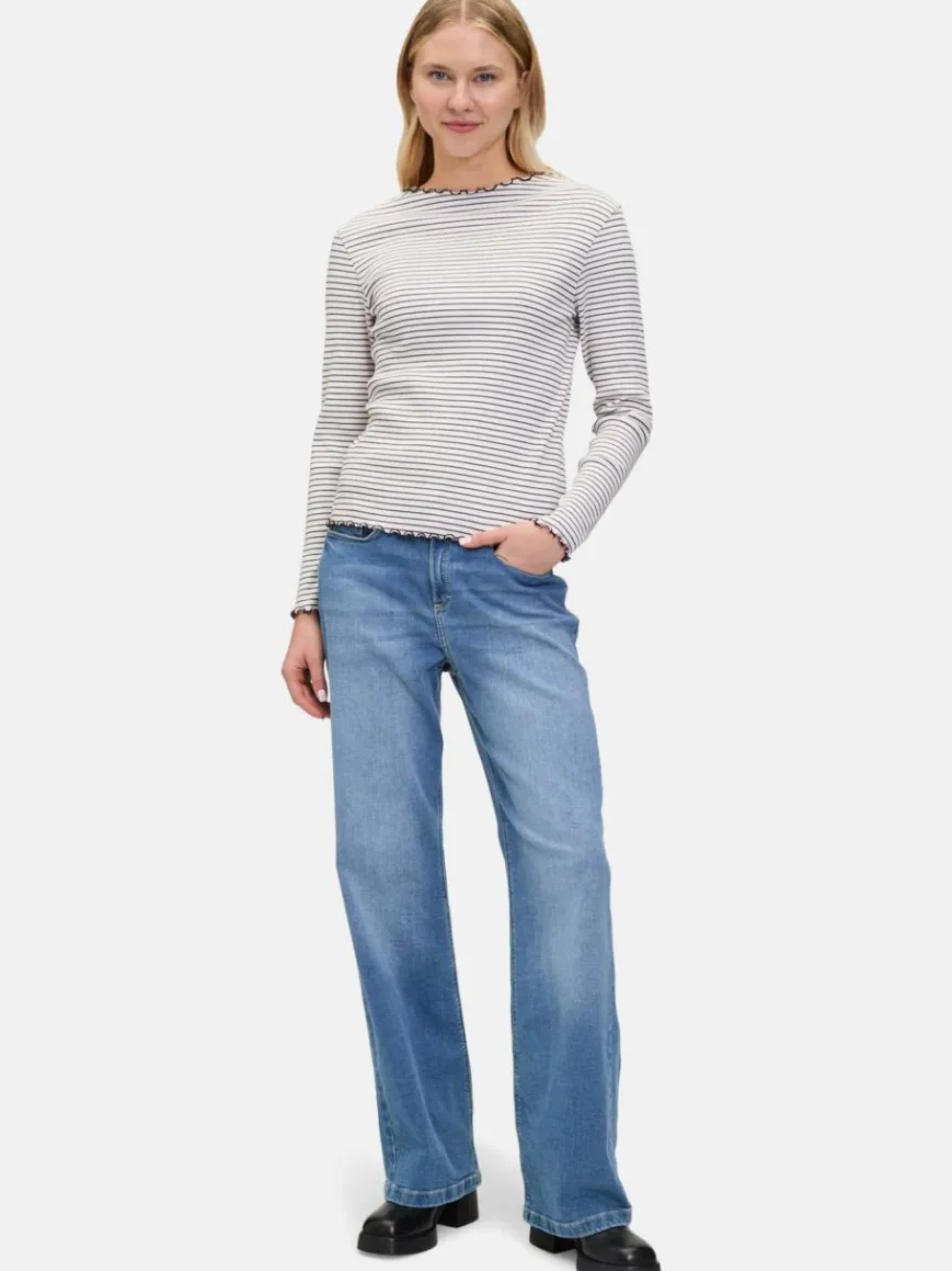 Cartoon Shirts & Tops*Damen Langarm-Shirt mehrfarbig gestreift