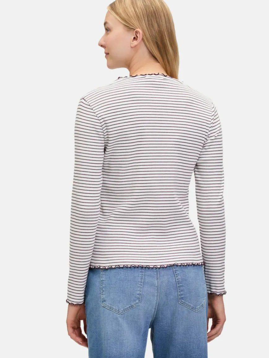 Cartoon Shirts & Tops*Damen Langarm-Shirt mehrfarbig gestreift