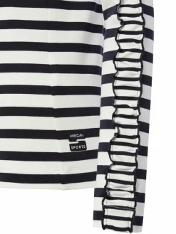 Marc Cain Sports Shirts & Tops*Damen Langarmshirt ecru schwarz gestreift