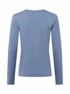 Marie Lund Shirts & Tops*Damen Langarmshirt indigo uni