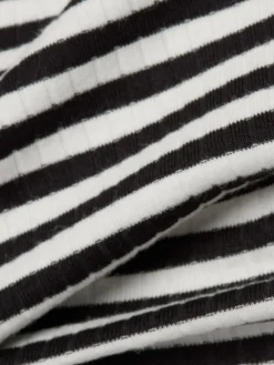 Marie Lund Shirts & Tops*Damen Langarmshirt schwarz ecru gestreift