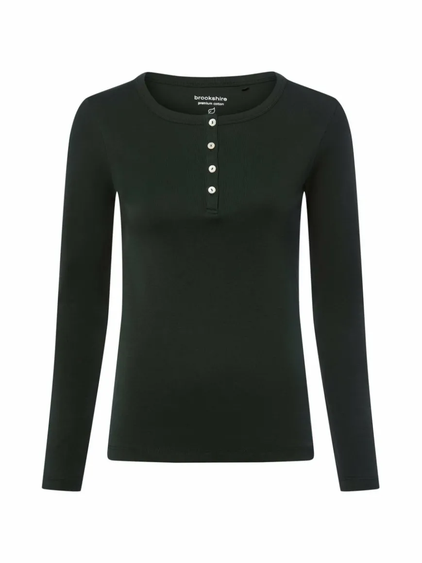 brookshire Shirts & Tops*Damen Langarmshirt tanne uni