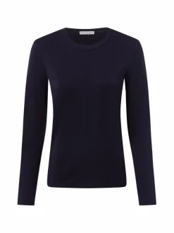 Marie Lund Shirts & Tops*Damen Langarmshirt marine uni