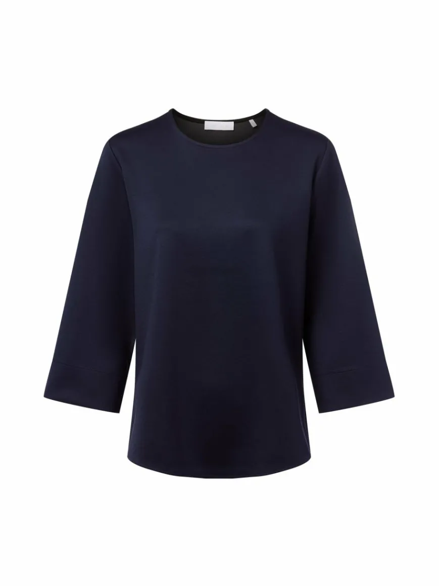 Rich & Royal Shirts & Tops*Damen Langarmshirt marine uni