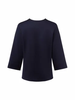 Rich & Royal Shirts & Tops*Damen Langarmshirt marine uni