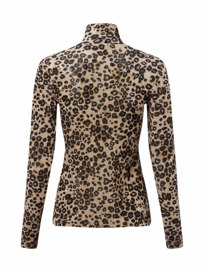 Marc Cain Collections Shirts & Tops*Damen Langarmshirt beige schwarz gemustert