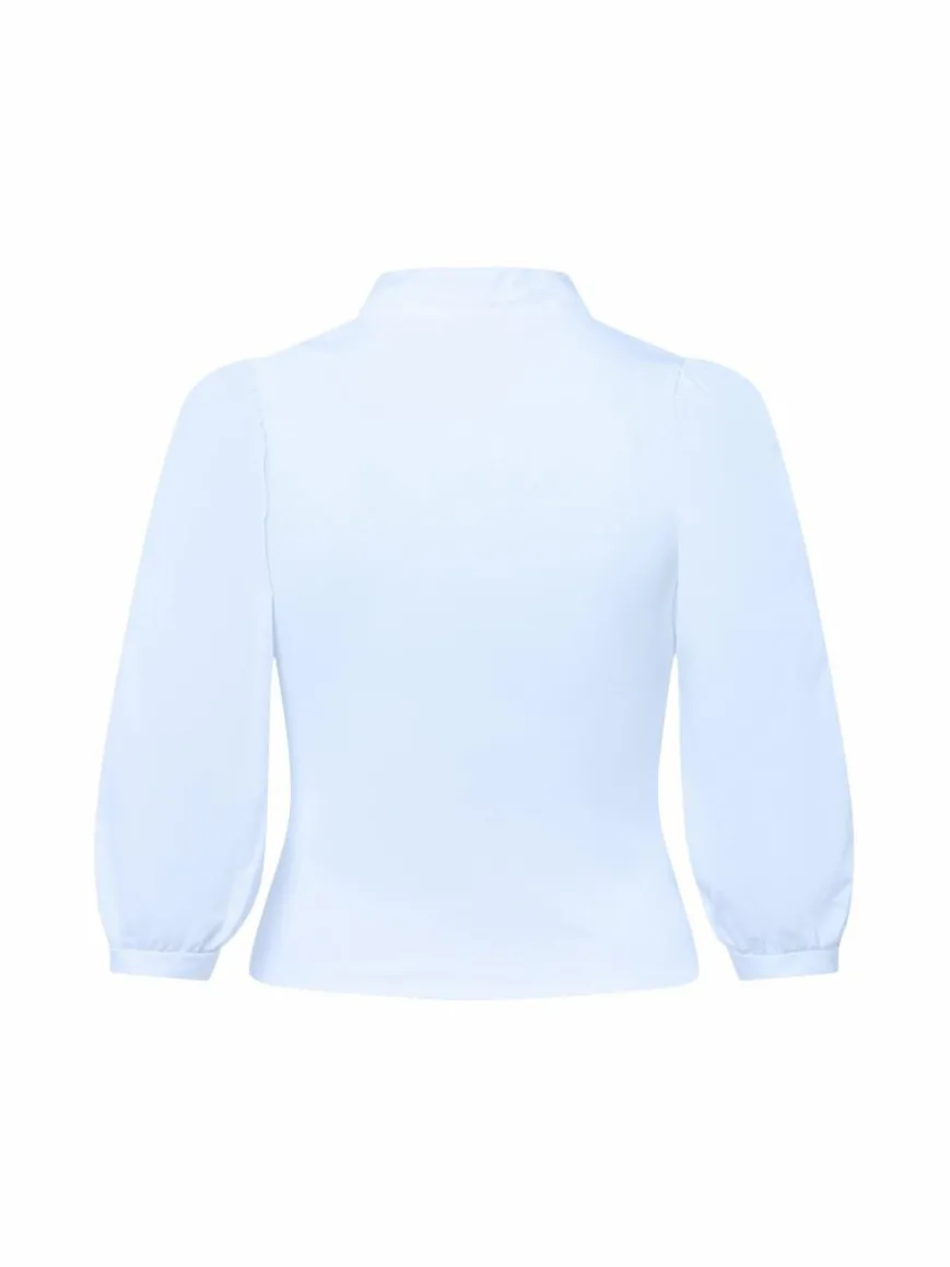 Rich & Royal Shirts & Tops*Damen Langarmshirt weiß uni