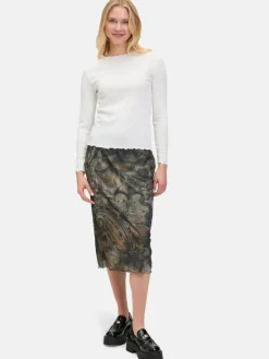 Cartoon Shirts & Tops*Damen Langarm-Shirt weiß uni