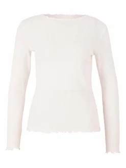 Cartoon Shirts & Tops*Damen Langarm-Shirt weiß uni